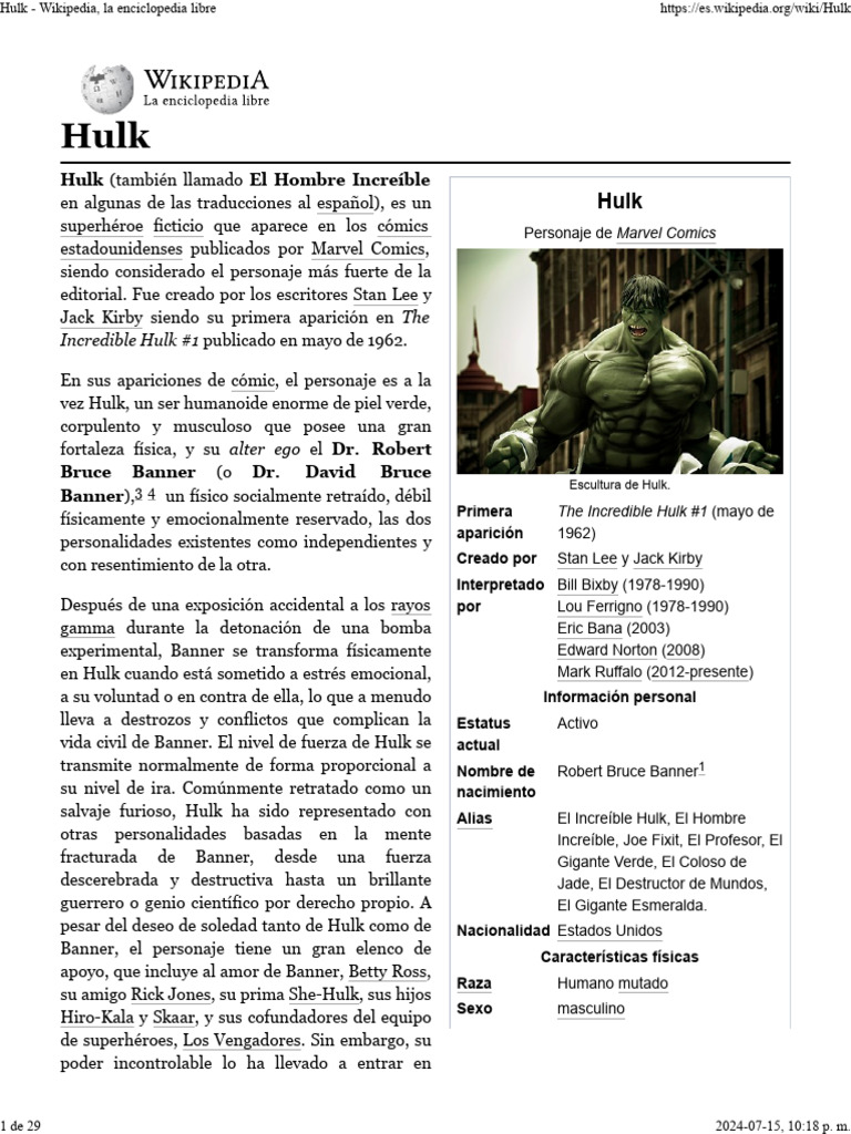 Hulk | PDF | Marvel Entertainment | Comics Marvel