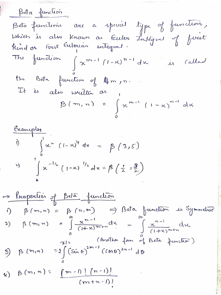 Beta Function | PDF