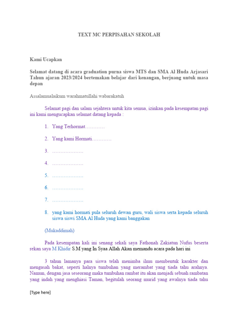 Master Of Ceremony Pdf