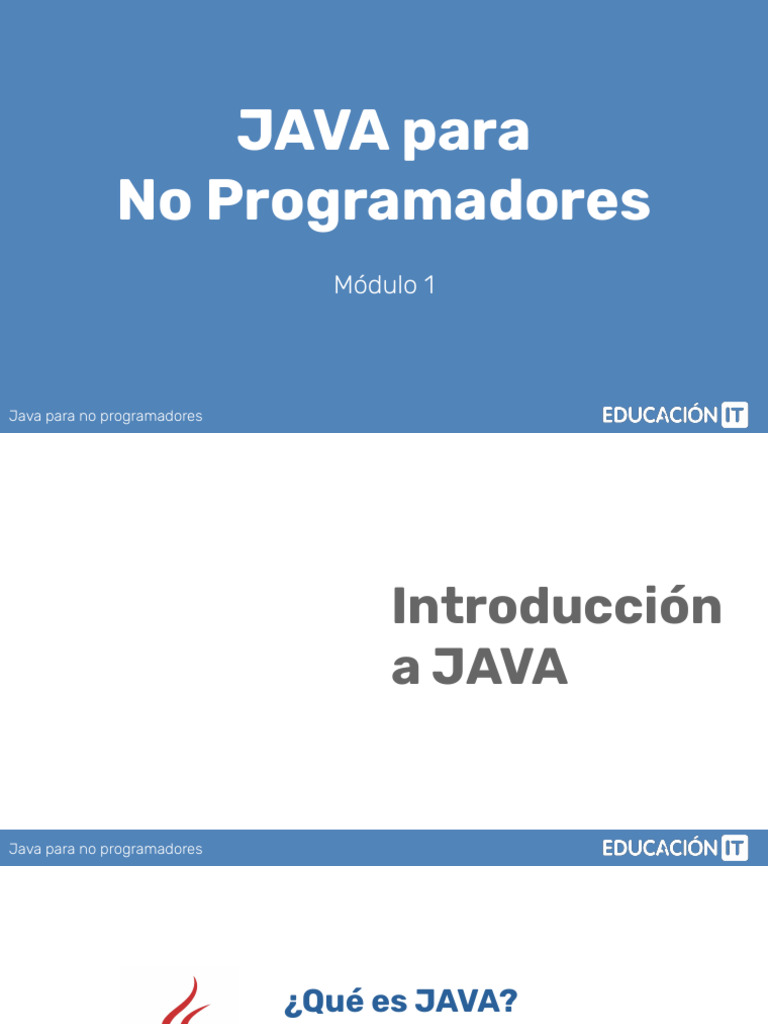 Java Modulo 1.0 | PDF | Java (lenguaje de programación) | máquina ...