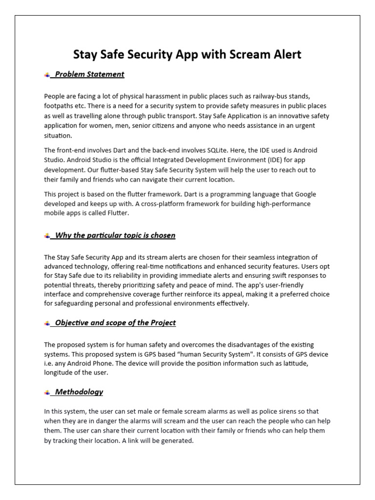 Stay Safe Security App Overview | PDF | Ios | Mobile App