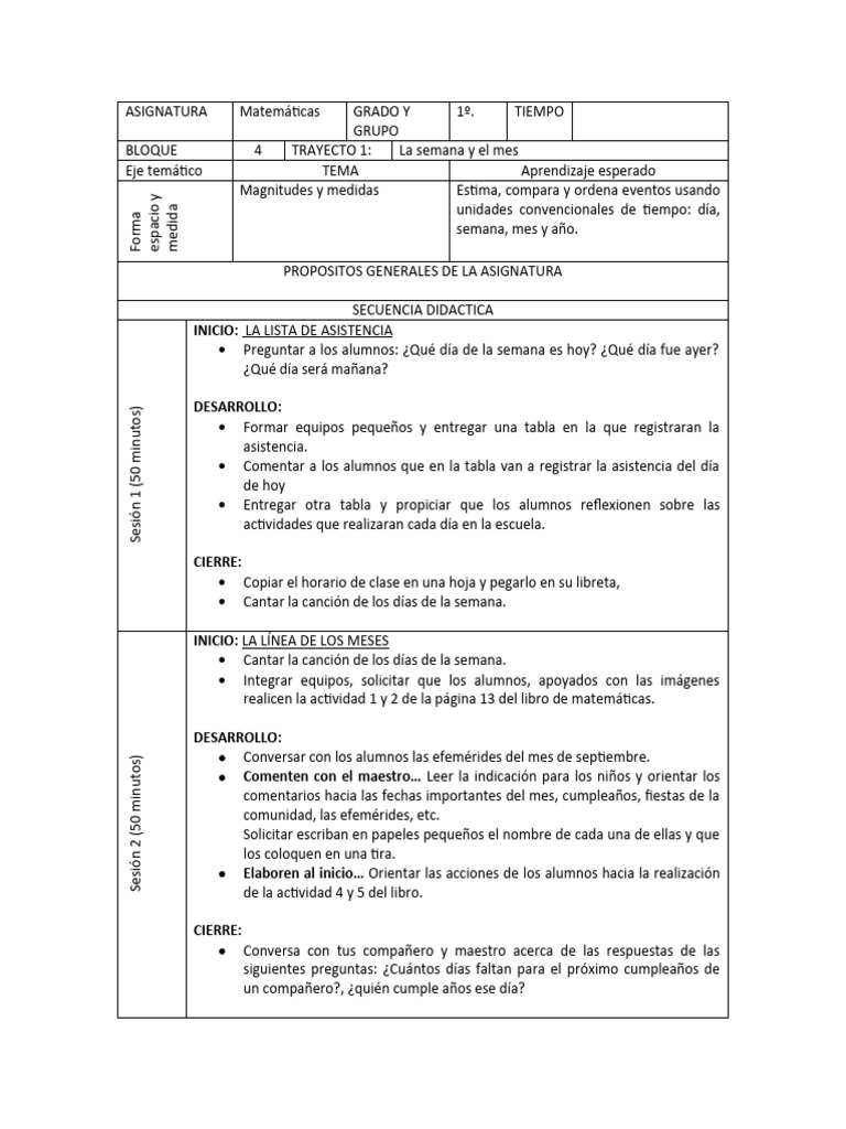 Planeacion Matematicas | PDF | Crecimiento personal y profesional
