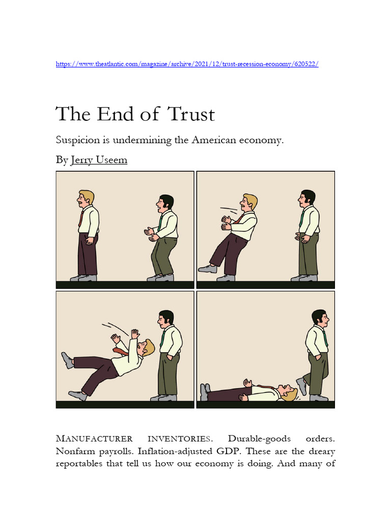 The End of The Trust Jerry Useem | PDF | Economic Growth | Economies