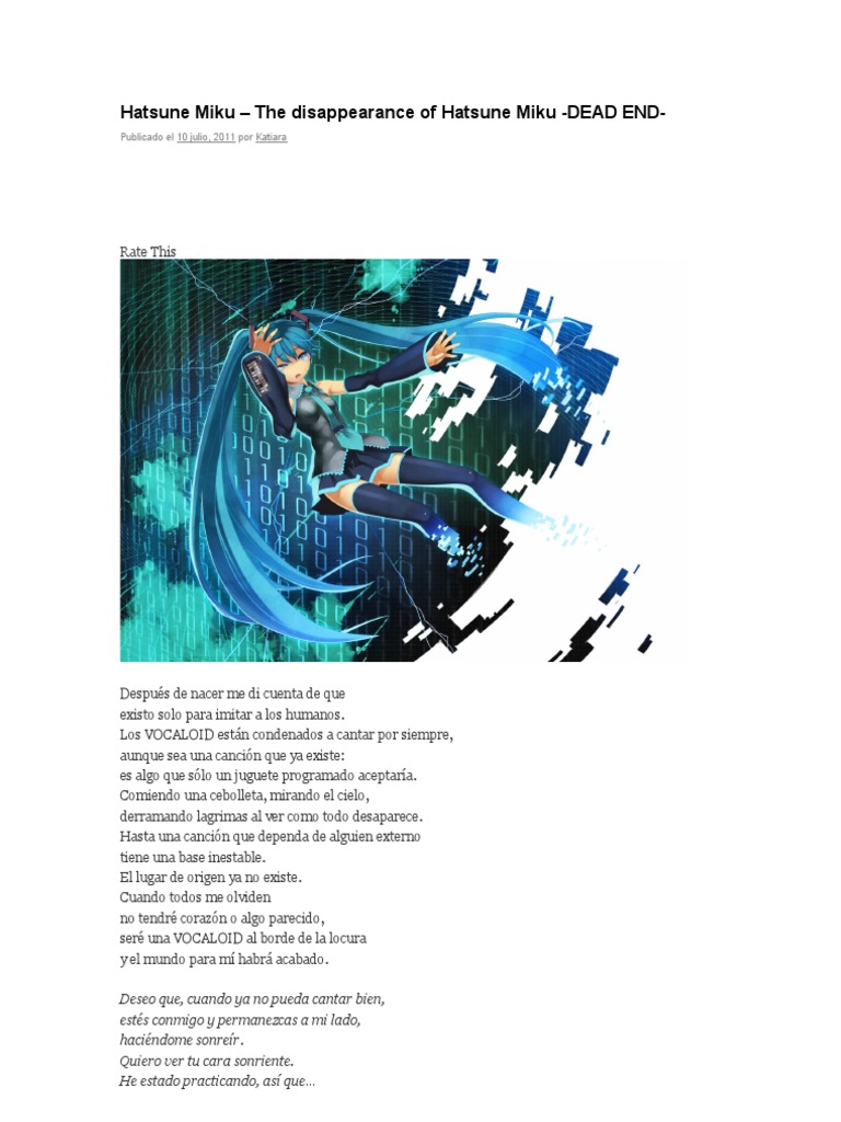 Hatsune Miku | PDF | Memoria | Science