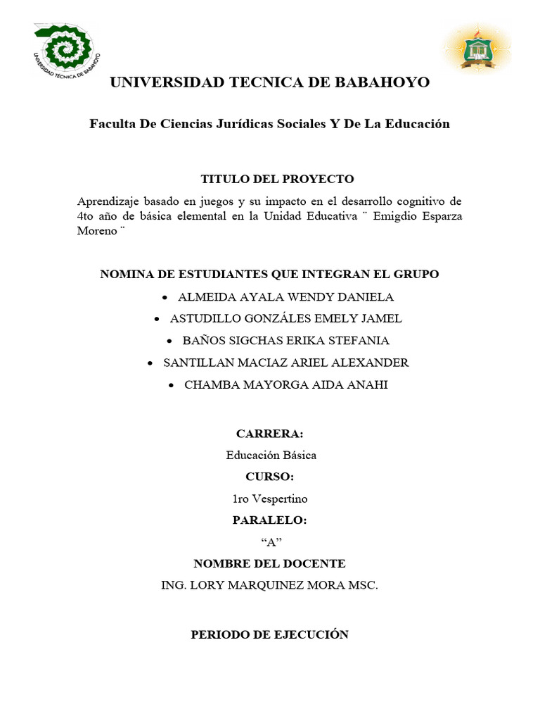 Proyecto Final | PDF | Aprendizaje | Enseñando