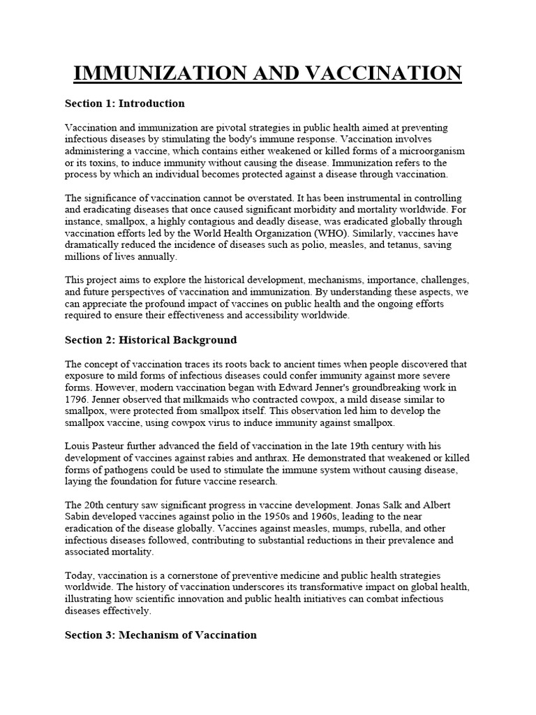 Immunization and Vaccination | PDF | Vaccines | Vaccination