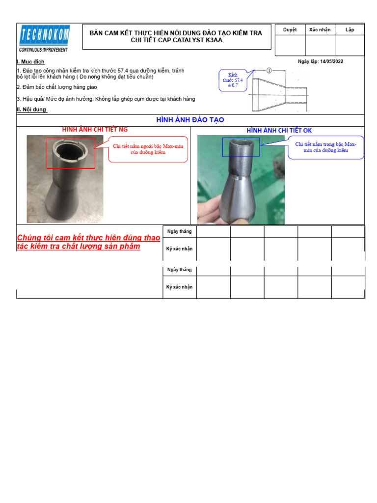 14.05. Quy định kiểm tra Cap Catalyst K3AA | PDF