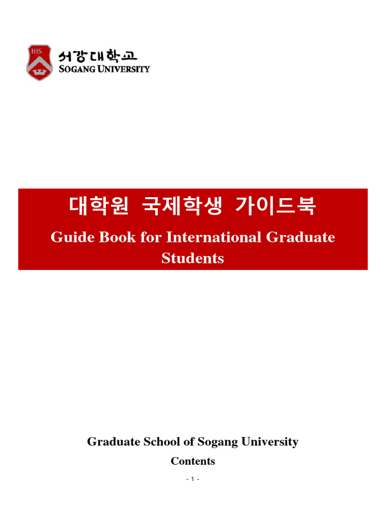 Guide Book For International Graduate Students | PDF | Travel Visa ...