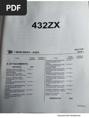 JCB Parts Book 432ZX | PDF