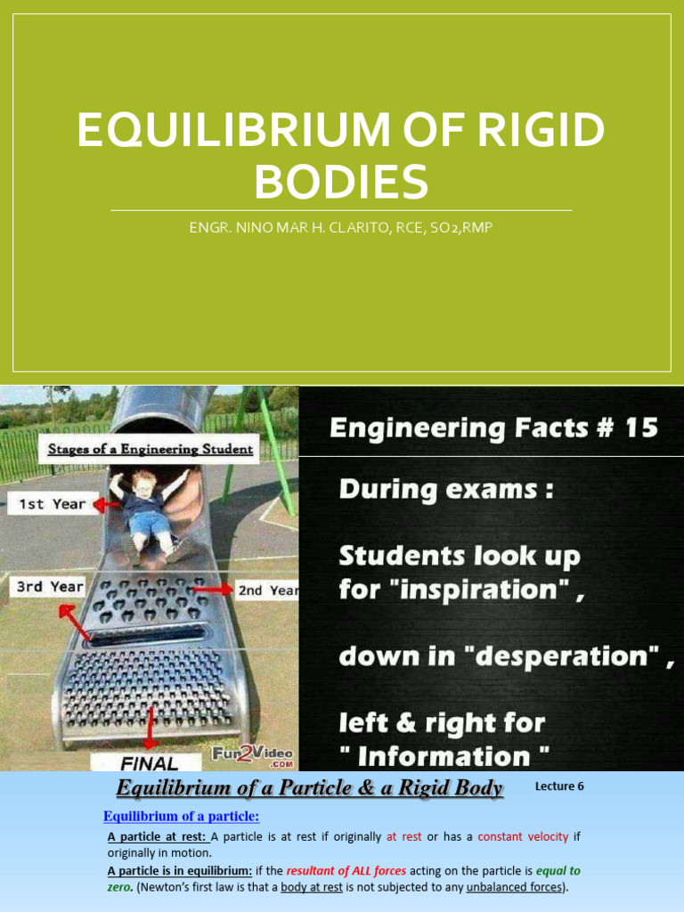 Equilibrium of Rigid Bodies-4 Students | PDF | Force | Geometry