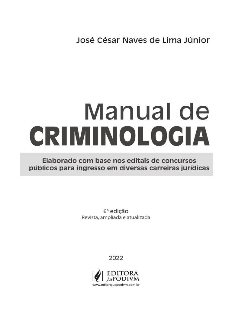 Manual de Criminologia | PDF | Criminologia | Crimes