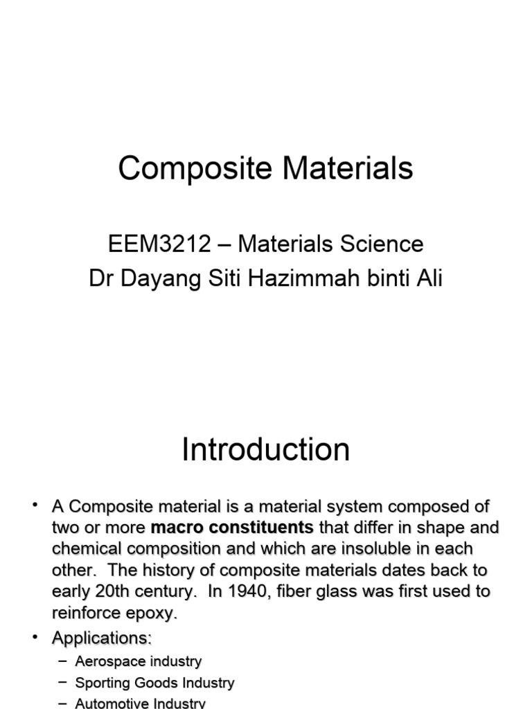 Composite Materials | PDF | Composite Material | Fiberglass