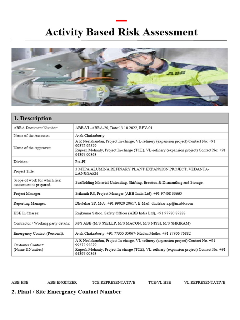 Activity-Based Risk Assessment for Scaffolding | PDF | Risk | Truck