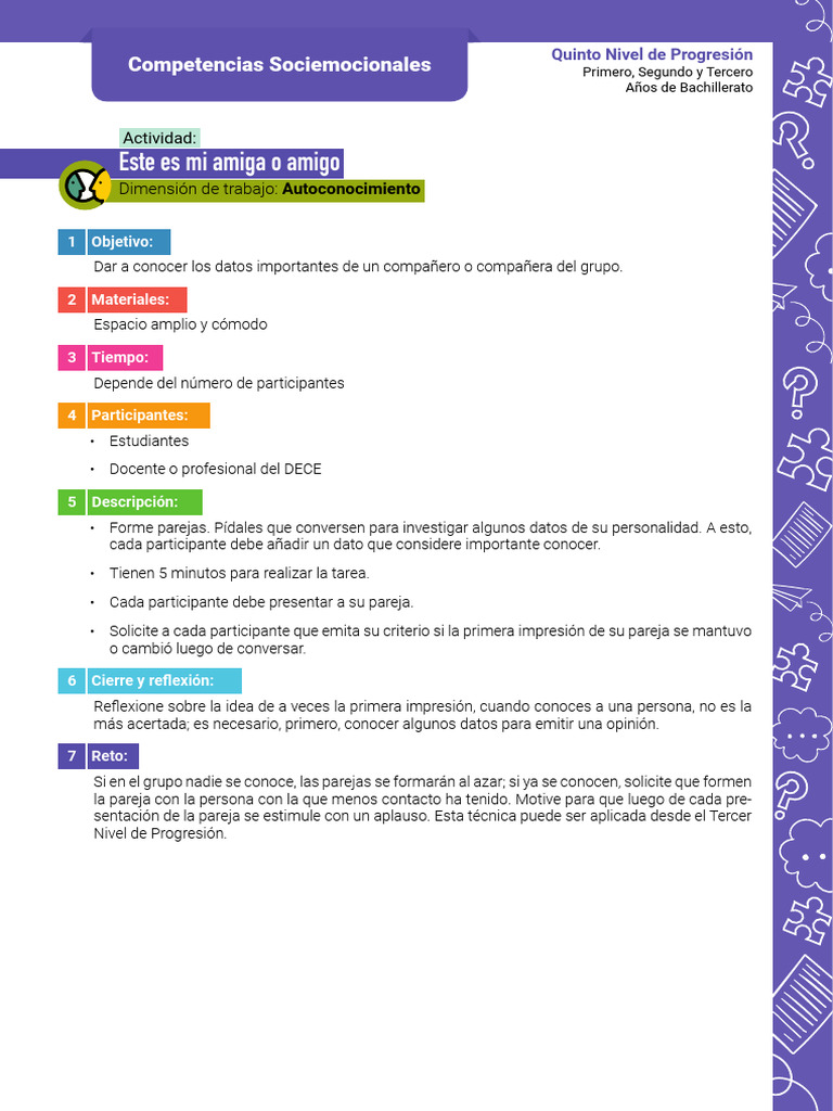 Actividad de Autoconocimiento en Grupo | PDF | Relaciones personales ...