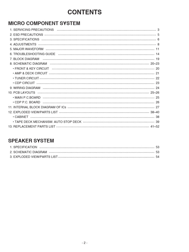 Micro Component System Service Guide | PDF | Electrostatic Discharge ...