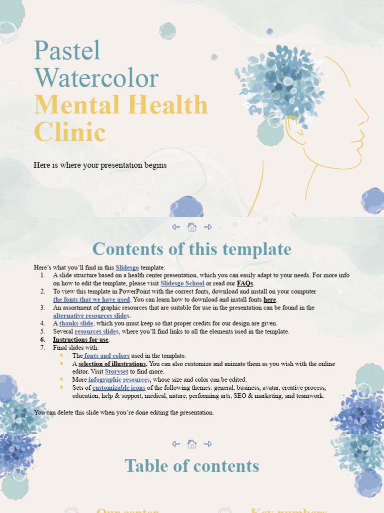 Pastel Watercolor Mental Health Clinic XL by Slidesgo | PDF | Planets ...