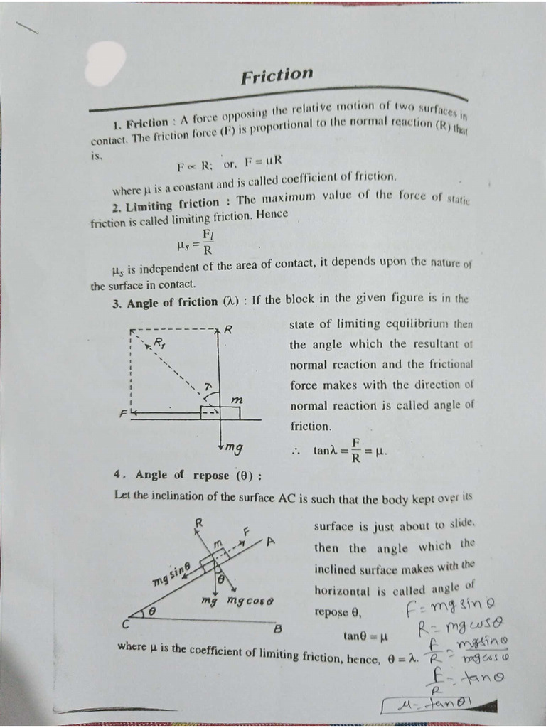 Friction | PDF