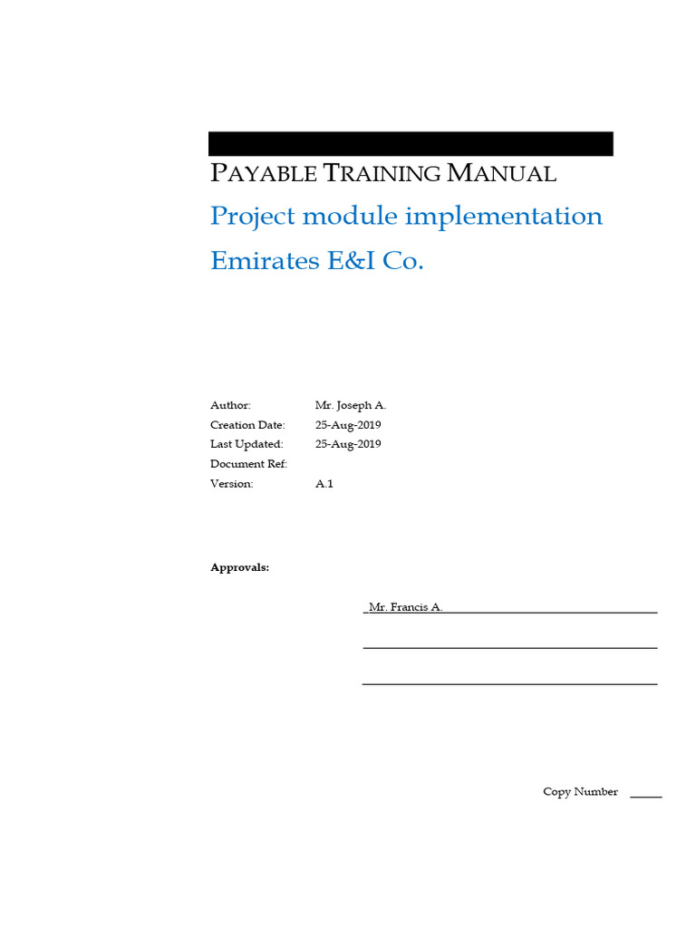 Payable Training Manual | PDF | Accounts Payable | Invoice