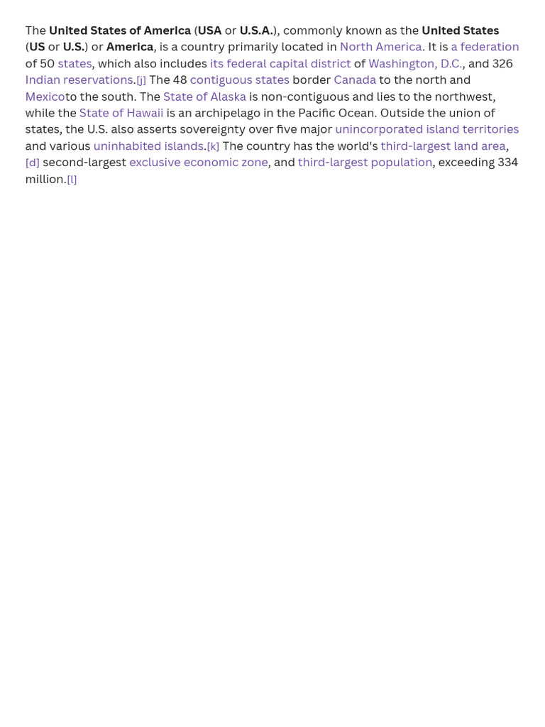 Overview of the United States Geography | PDF | Politics