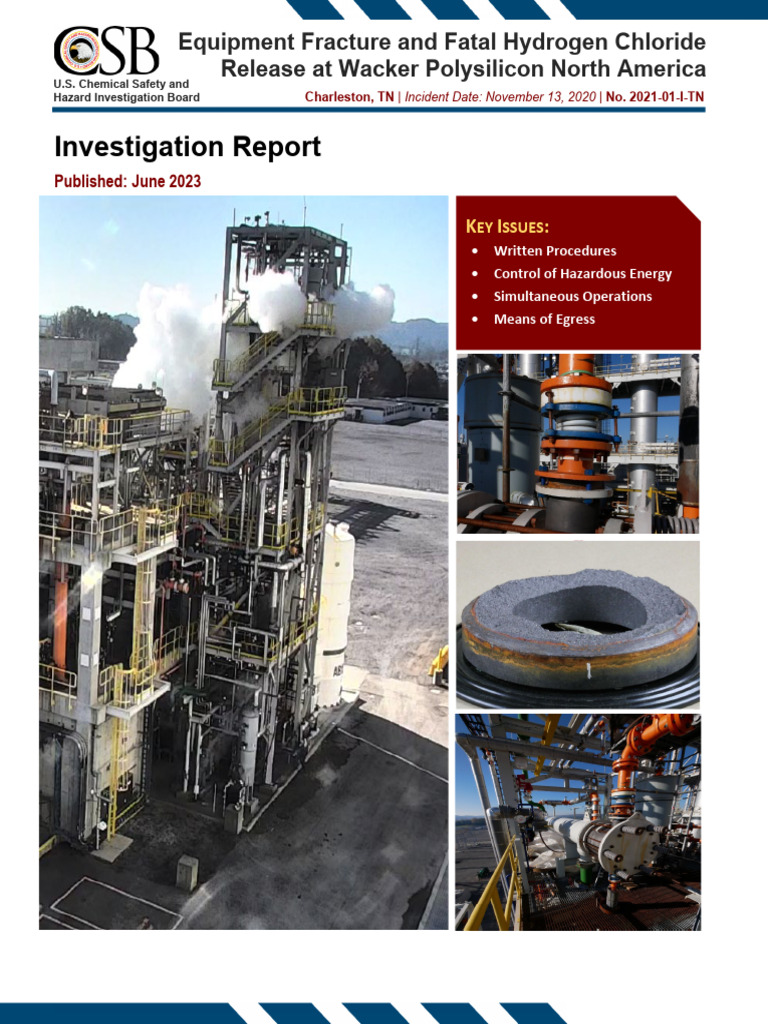 Wacker Polysilicon Investigation Report Final | PDF | Hydrochloric Acid ...