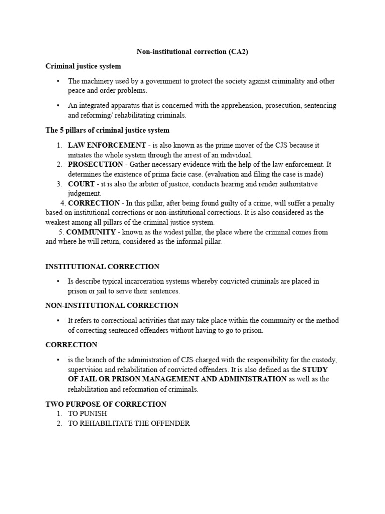 Non Institutional Mid Term Coverage | PDF | Probation | Parole