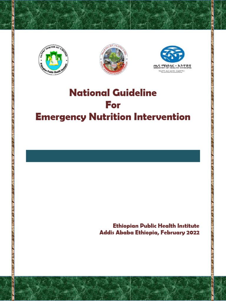 Emergency Nutrition Guidelines Ethiopia | PDF | Malnutrition | Nutrition