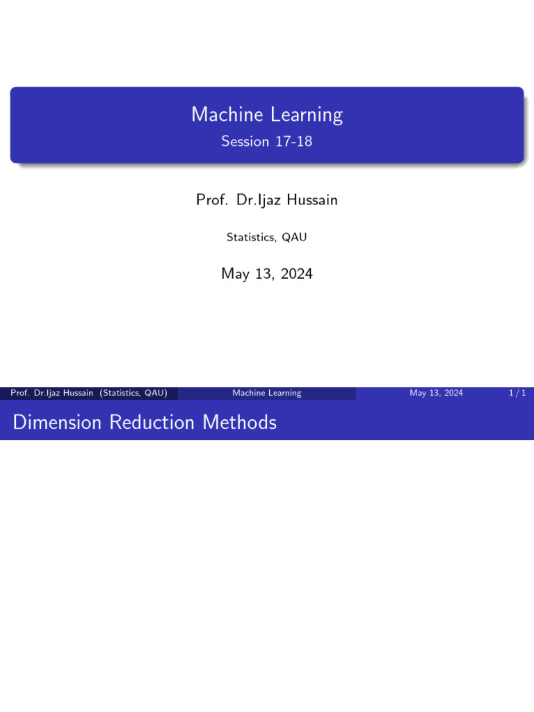 Chapter 6 - 2 Handsout Machine Learning | PDF | Dependent And ...
