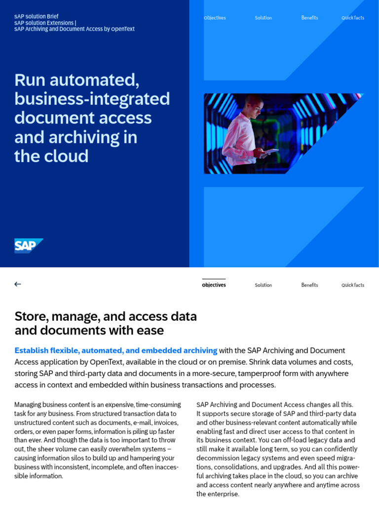 Cloud-Based SAP Document Archiving | PDF | Cloud Computing | Regulatory ...