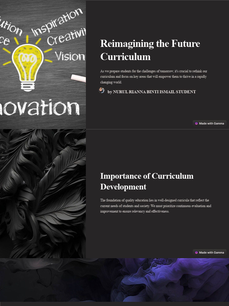 Reimagining The Future Curriculum | PDF