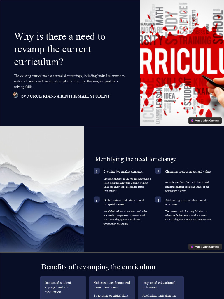 Why Is There A Need To Revamp The Current Curriculum | PDF | Curriculum ...