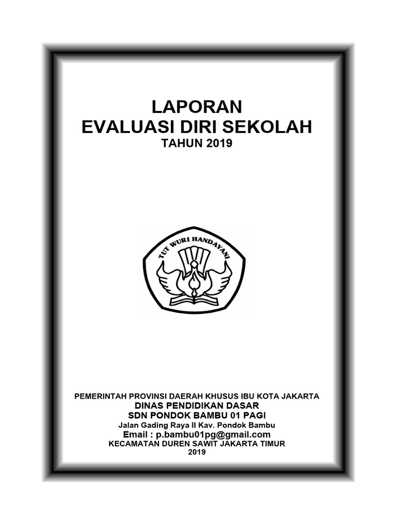 Evaluasi Diri SDN Pondok Bambu 2019 | PDF