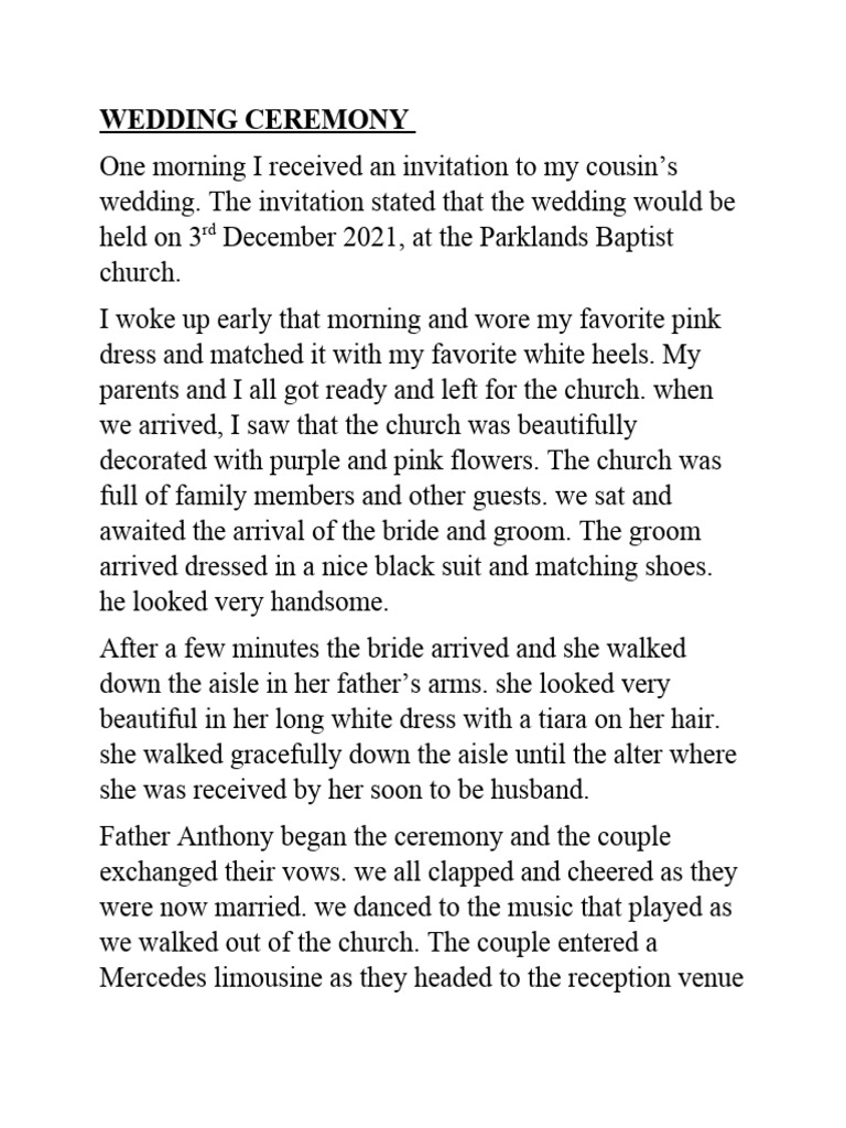 Wedding ceremony pdf
