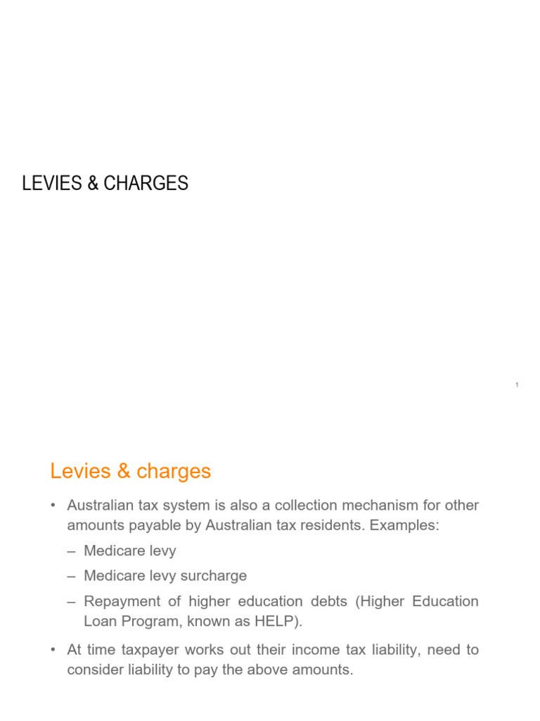 Week 1 Levies & Charges | PDF | Taxes | Government Finances