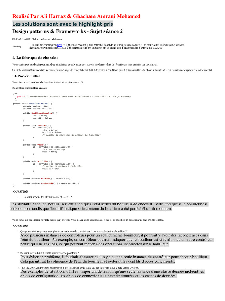 Design Patterns en Java : Singleton et Multithreading | PDF | Thread ...
