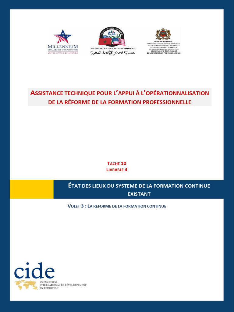 Réforme de la Formation Professionnelle | PDF | Gouvernance | Gestion ...