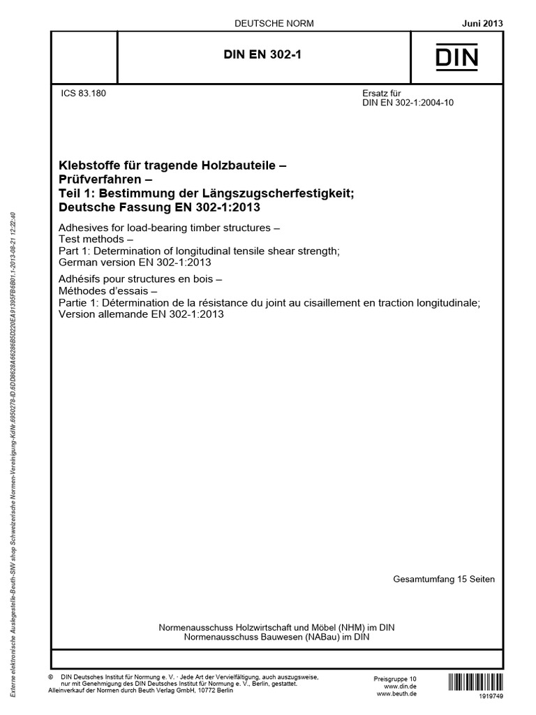 Din en 302-1 | PDF