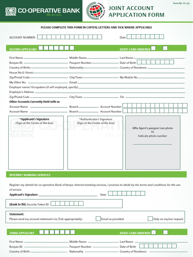 JOINT Account Opening 2nd Applicant 1 | PDF | Zip Code | Banks