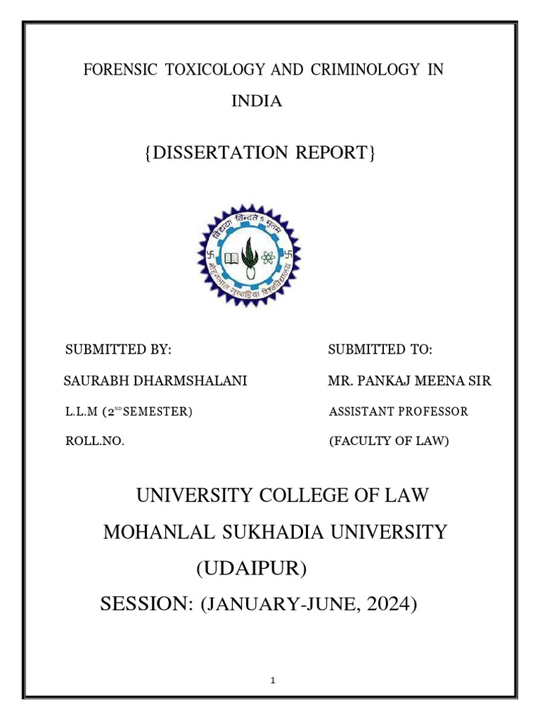 Forensic Toxicology in India: Overview | PDF | Toxicology | Forensic ...