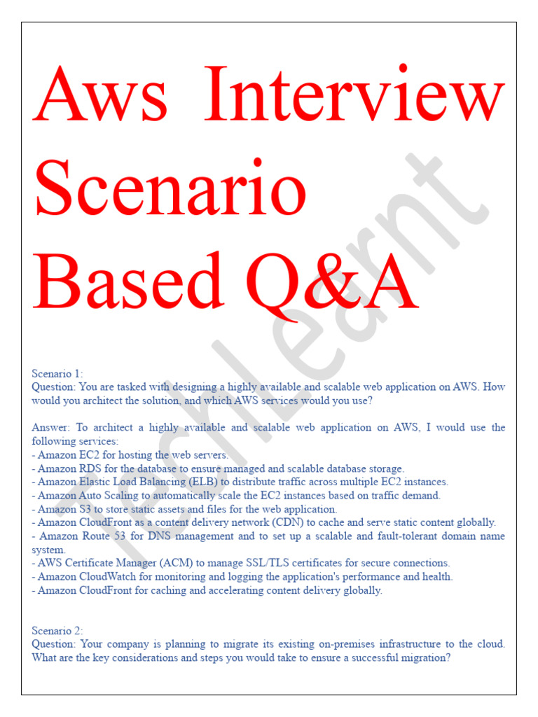 Aws Inteview Download Free Pdf Amazon Web Services Cloud Computing