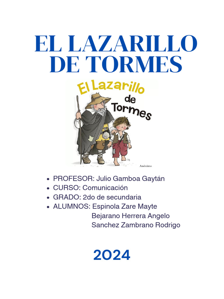 Personajes en El Lazarillo de Tormes | PDF | Santo Imperio Romano | Novelas