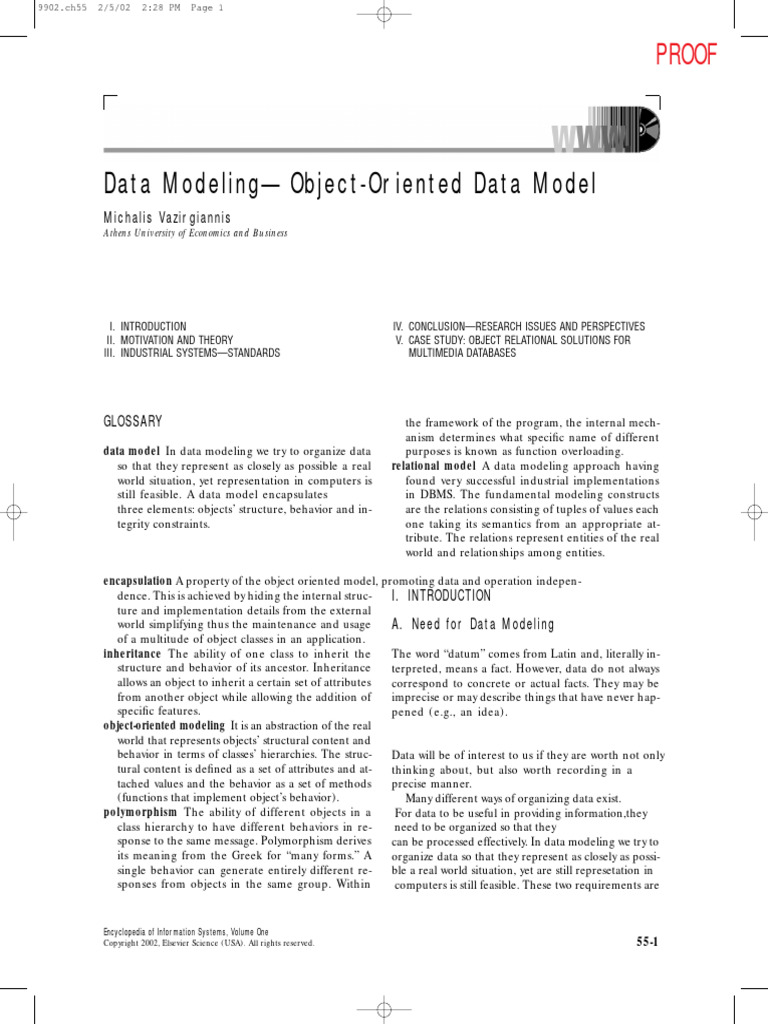 _- Data Modeling Object Oriented Data Model Encyclopaedia of ...