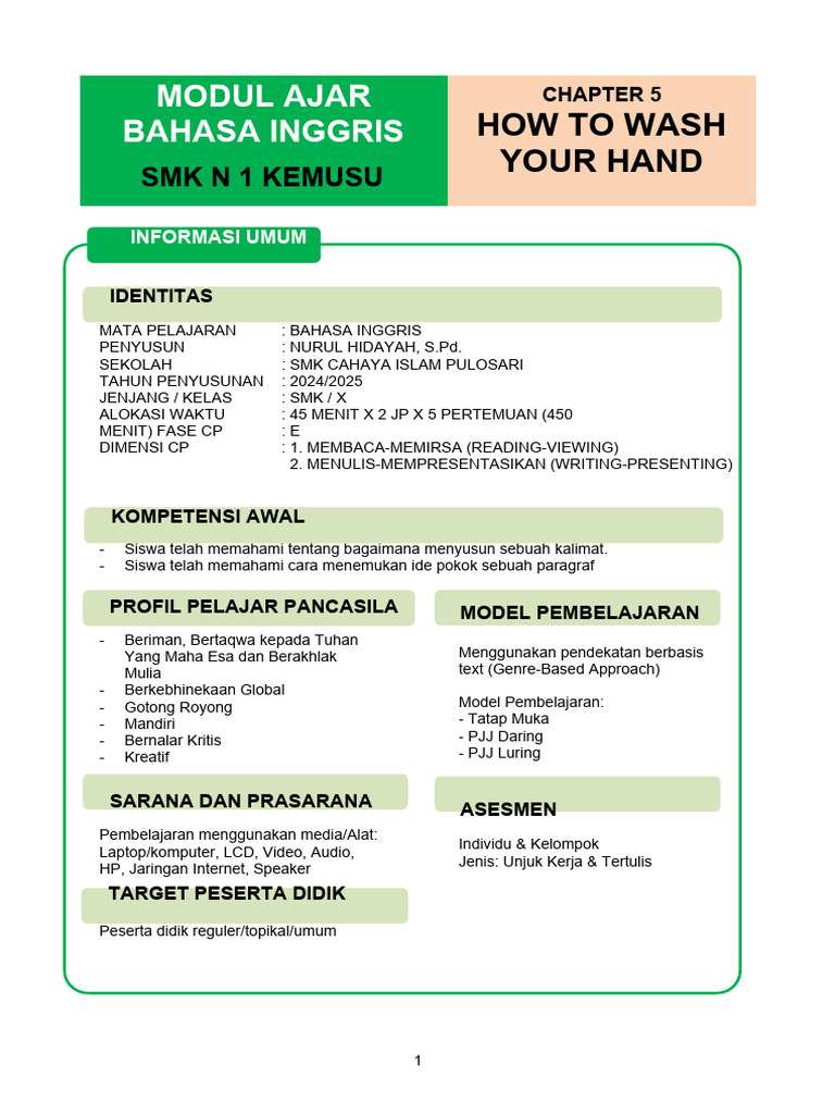 MODUL 5 Procedure Text | PDF