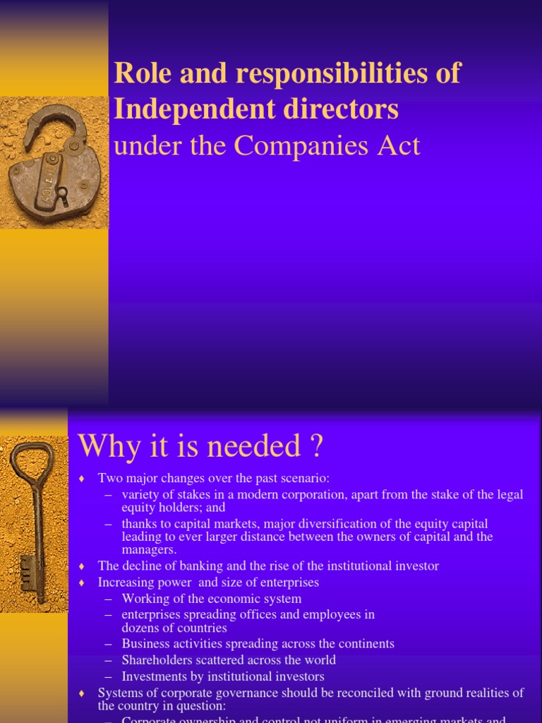 Independent Directors' Roles in Governance | PDF | Board Of Directors ...