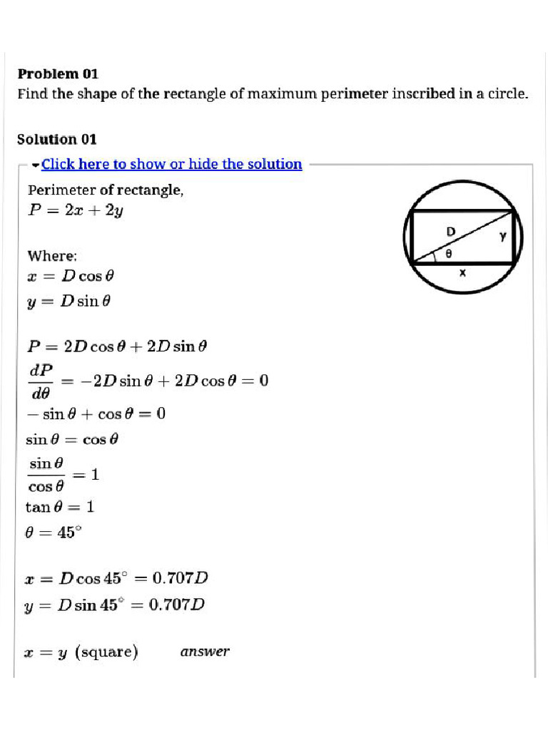 Notes in Differential Calculus in Trigonometric Functions | PDF