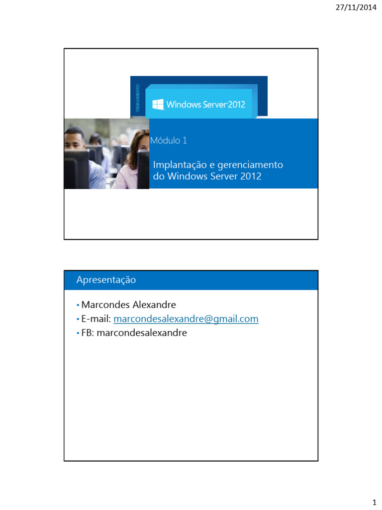Gerenciamento do Windows Server 2012 | PDF | Servidor (informática ...