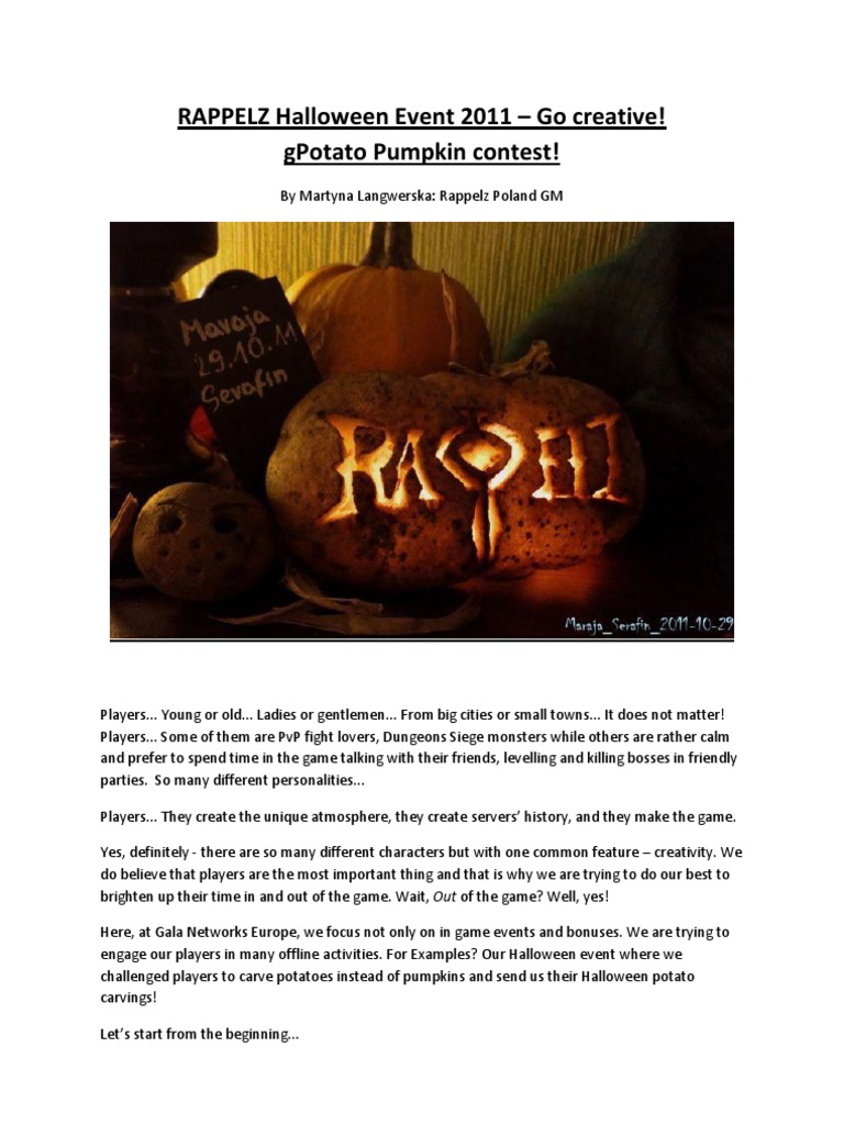Rappelz Halloween Event PDF Leisure