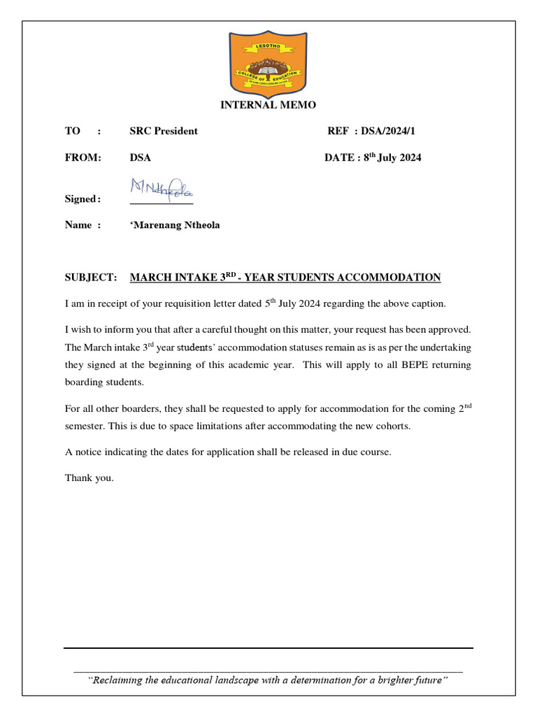 SRC Responce Accom. | PDF