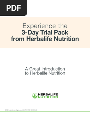 Experience the Herbalife Nutrition 3-Day Trial Pack!