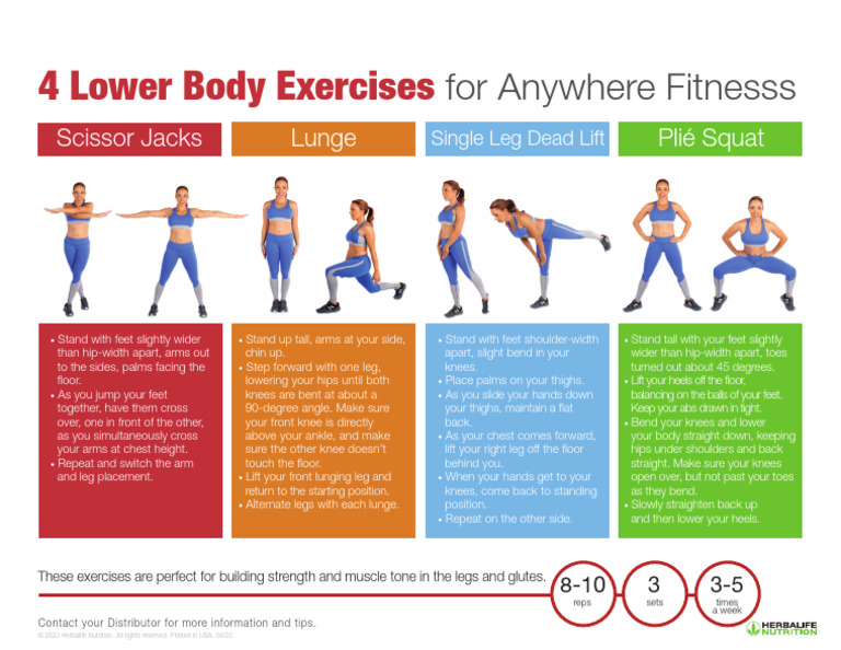 4 Effective Lower Body Exercises | PDF