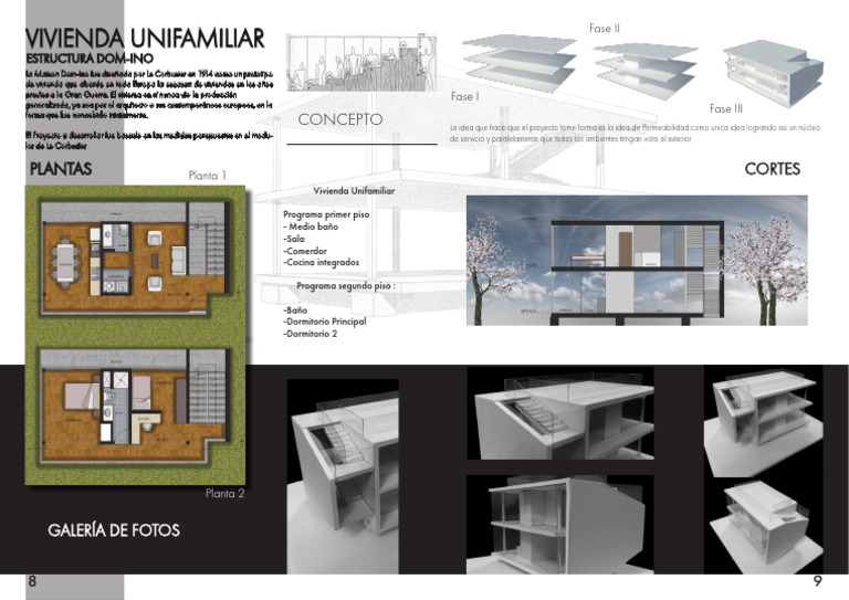 Diseño de Vivienda Unifamiliar Dom-Ino | PDF